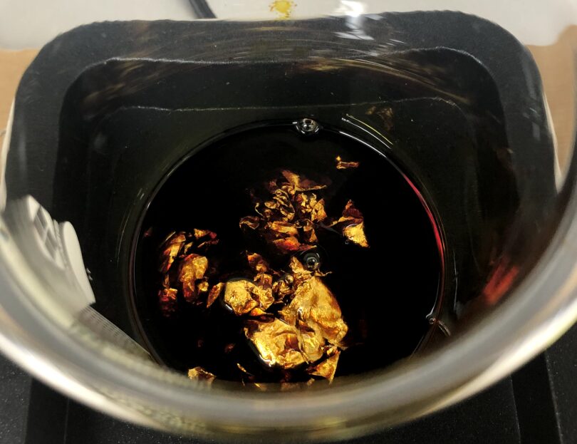 金をコロイド化する